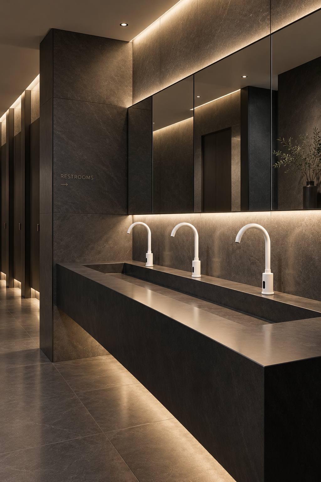 Commercial restroom planning reference for accessible layout coordination